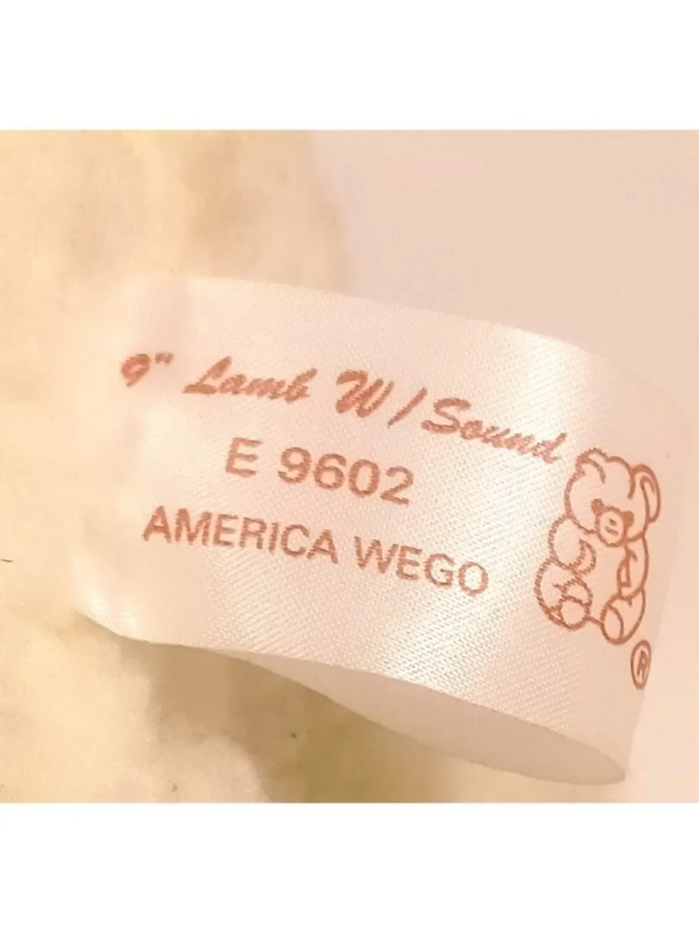 Vintage 1968 American Wego Fleece Plush Stuffed animal Lamb/Sheep w/ Sound- READ